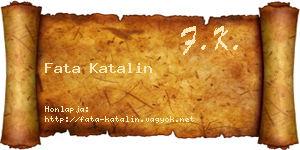 Fata Katalin névjegykártya